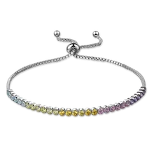 XiaoJing Популярные брендовые предложения 925 пробы Серебряный сверкающая нить браслет женский теннисный браслет серебряные ювелирные изделия Топ распродажа