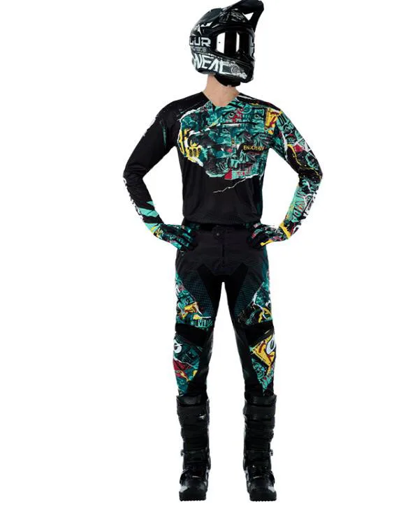 Новинка MX Racing Mayhem-Lite Crank Jersey Pant MX Мотокросс Dirt ATV Offroad gear Combo - Цвет: 1