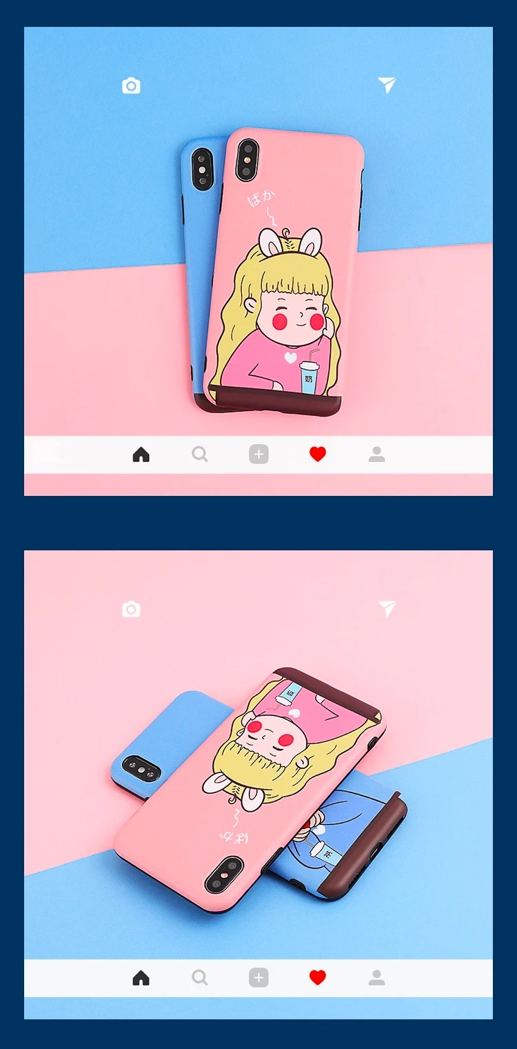 Милый мультяшный милый чехол для телефона для девочек и мальчиков, чехол для iPhone X XR 6 6s plus, милый защитный чехол для телефона iPhone Xs Max 7 8 plus