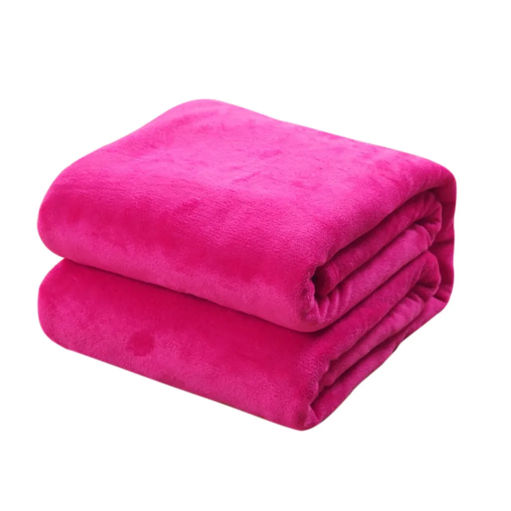 Мягкие теплые коралловые флисовые фланелевые одеяла для кровати из искусственного меха норки, одноцветные покрывала для дивана, зимние клетчатые одеяла# BL1 - Цвет: O