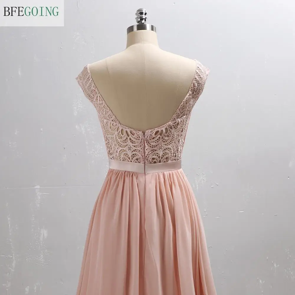 Розовое Шифоновое кружевное платье с v-образным вырезом и поясом длиной до пола, вечернее платье для выпускного вечера