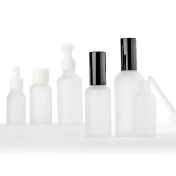 

5-100ml Empty Dropper Bottle frost Essential Oil Transparent Glass Aromatherapy Liquid Brown Drop For Massage Bottles Refillable