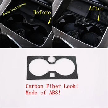 

Lapetus Interior Refit Kit For BMW X5 G05 2019 2020 Front Seat Water Cup Holder Frame Cover Trim / Carbon Fiber Look Accessories