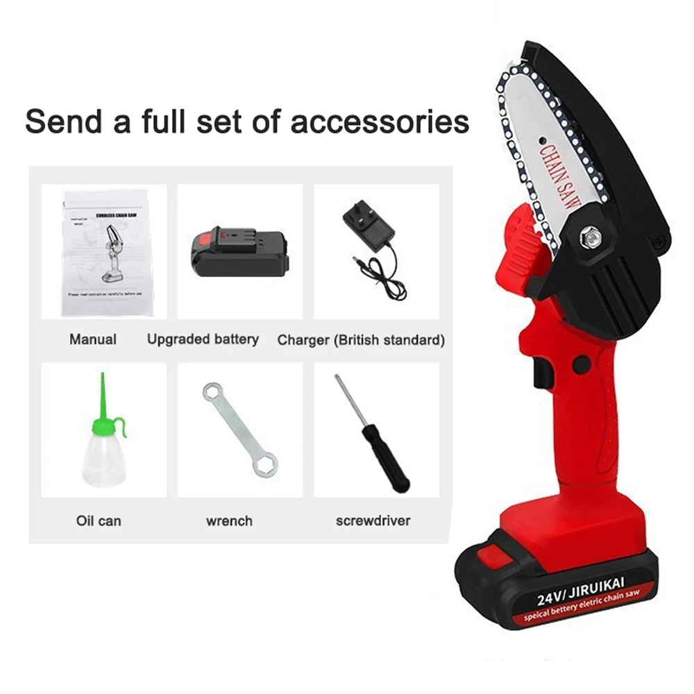 

High Power Electric Pruning Saw Set Electric Saw Woodworking Electric Saw Garden Logging Mini Electric Chain Saw Lithium Battery