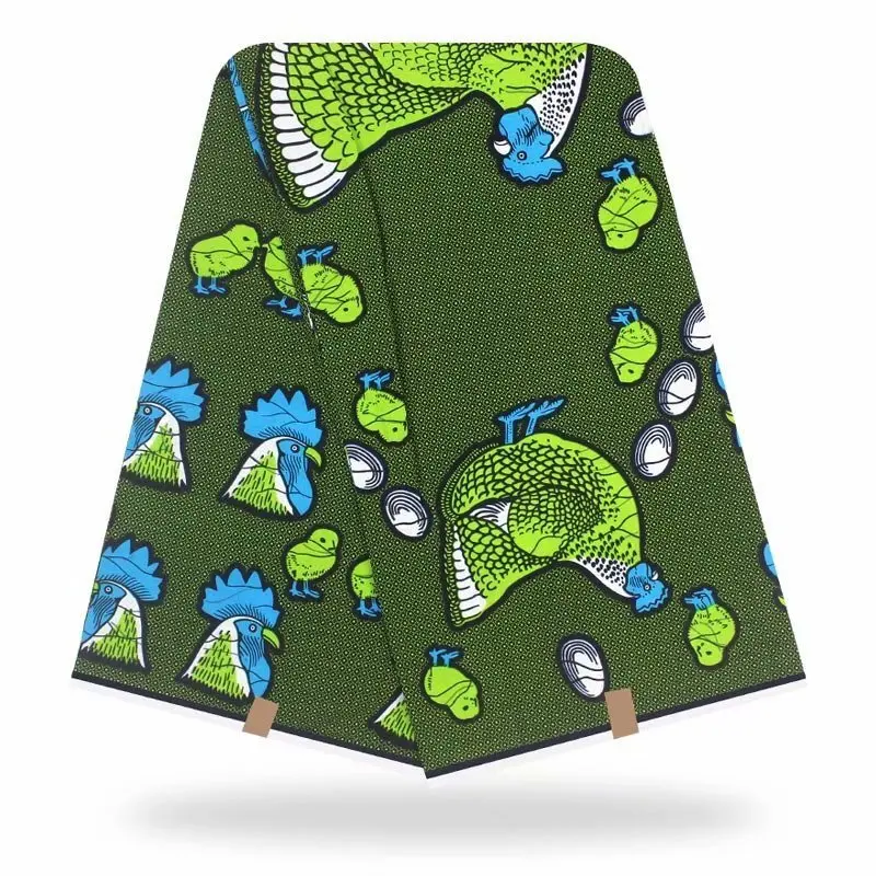 100% хлопок воск в африканском стиле Анкары африканская зеленая нигерийском