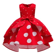 Новое рождественское вечернее платье красного цвета с рисунком снеговика детская одежда для маленьких девочек на день рождения, детская одежда от 2 до 10 лет