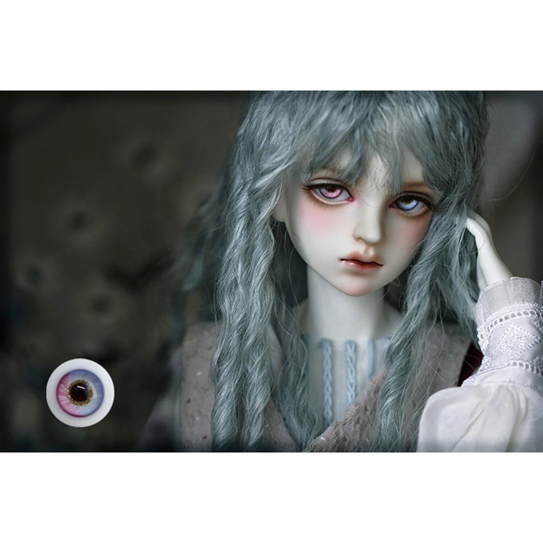 

Modikerbjd 14mm Glass Spring Dew Double Color Eyeball for 1/4 1/6 BJD Dolls Accessories- No Doll