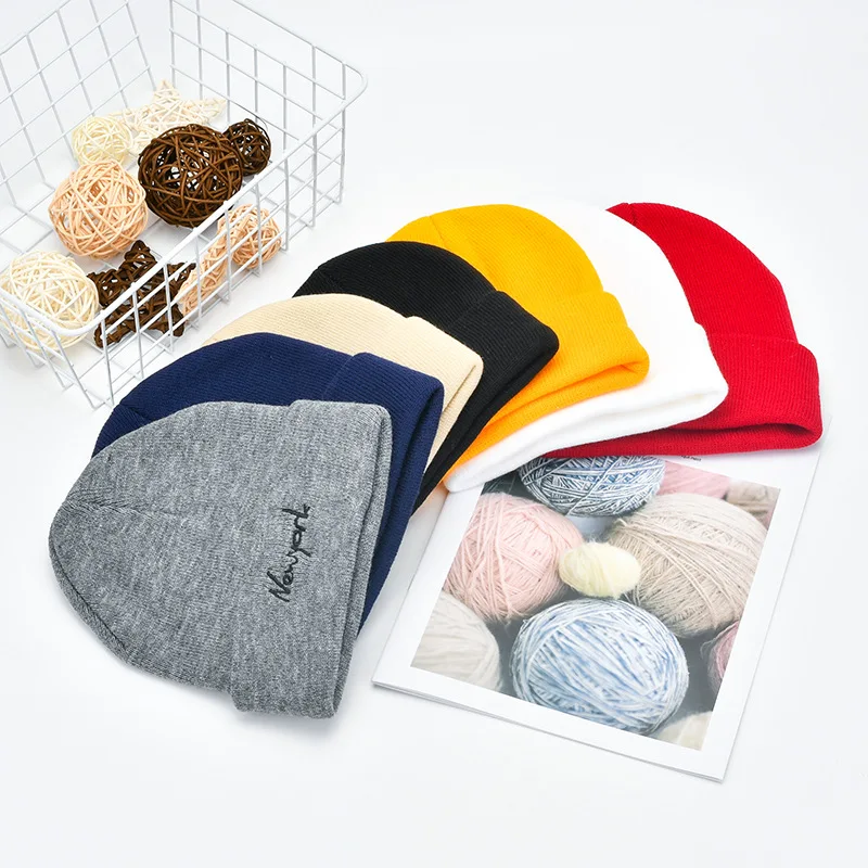 

SLECKTON Winter Hats for Women Knitted Embroidery Beanies Hat Fashion Bonnet Hat Men Outdoor Ski Maks Female Hip-hop Caps Unisex