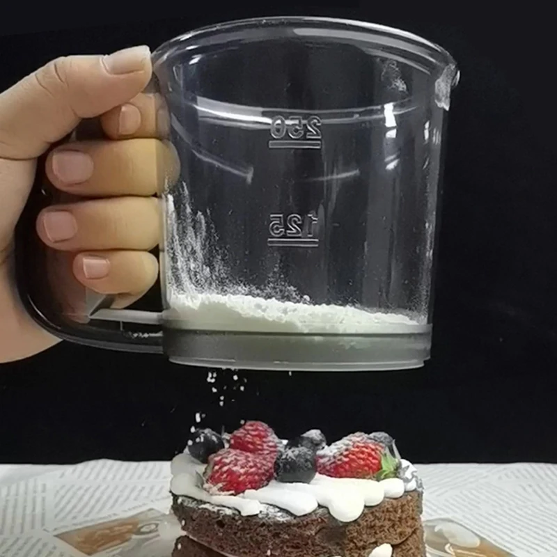 Handheld Flour Powder Sieve Cup Baking Sifter Cocoa Mesh Strainer Gadget Pastry Tool Accessories | Дом и сад
