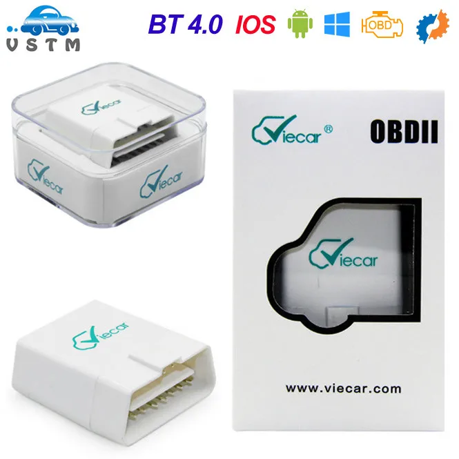 Viecar ELM327 V1.5 OBD2 сканер диагностический инструмент с Bluetooth 4,0 считыватель кодов для IOS/Android elm 327 V2.1 автомобильный диагностический сканер