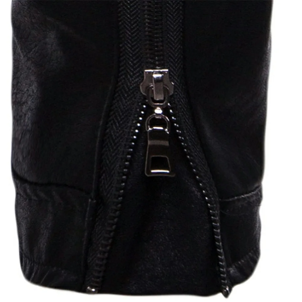 

2018 Autumn And Winter New Style Europe And America Men Platform Hooded Leather Coat Slim Fit Biker Leather Jacket Fashion