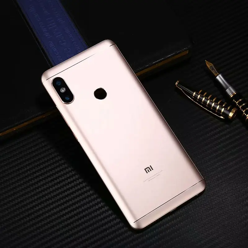 Чехол на заднюю крышку для Xiaomi Redmi Note 5/Note5 Pro металлический чехол для ремонта задней двери батареи+ кнопки стекло камеры - Цвет: Золотистый