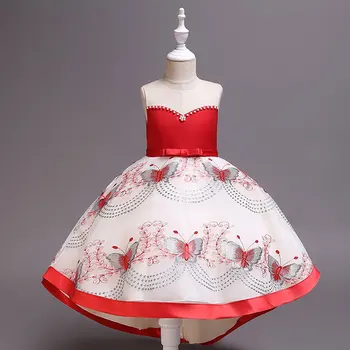 

2020 Elegant Girl Bridesmaid Dress For Girls Princess Girl Kids Children Dresses Evening Flower Wedding Dress For 3-10Y Clothes