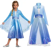 Для маленьких девочек «Анна», «Эльза» 2 шт. Бандажное платье, модное Стильное нарядное платье принцессы детская одежда для вечеринки платье на день рождения, на шнуровке, Косплэй костюм для девочки-подростка 4 8 10 лет