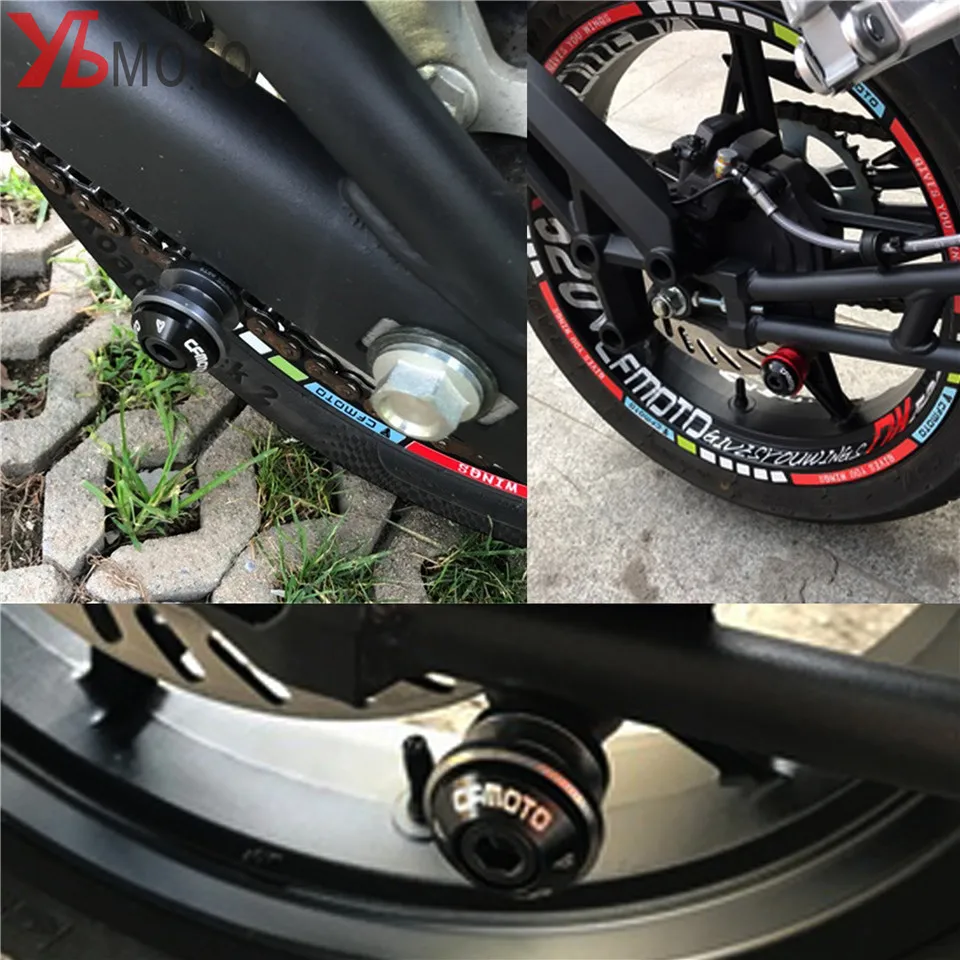 Слайдеры для мотоцикла CFMOTO 400NK/650NK CNC Swingarm катушки с логотипом 10 мм 400 NK 600