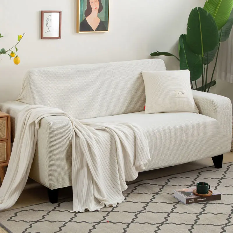 

Sofa Cover for Living Room Plush Elastic Couch Covers Thick Velvet Stretch Slipcover L-shape Armchair Cover All-inclusive 4size