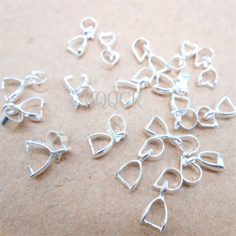 925 Sterling Silver Pinch Bails for Pendants Clasp Connectors Bails Jewelry  Making Tool Earrings Necklace Clip Pendant Clasps - AliExpress