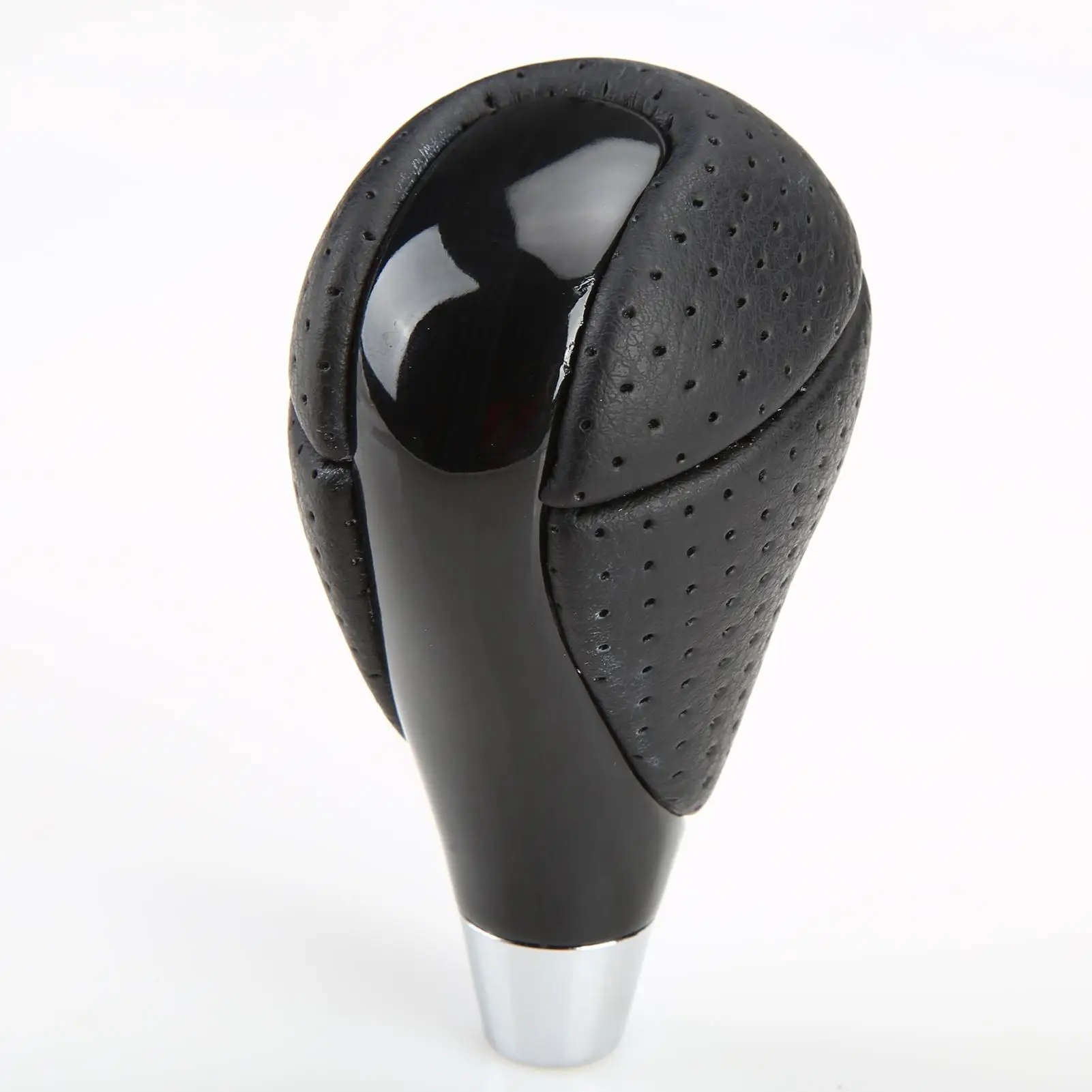 1 pcs Auto Carbon Fiber Faux Leather Gear Shift Knob Suit Black Stick