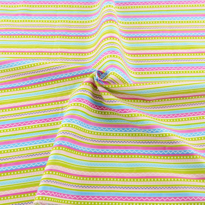 Милые полосатые хлопковые Ткань Текстиль для дома Декор Постельные принадлежности Костюмы лоскутное шитье Скрапбукинг кукла Вышивание ткань teramila Ткань s