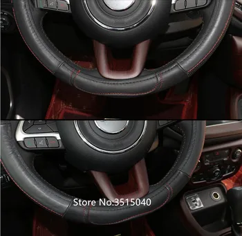 

For Jeep Compass 2017 1PC Luxurious Wood ABS Chrome Car Interior Steering Wheel Cover Trims Stickers Accessories Car Styling
