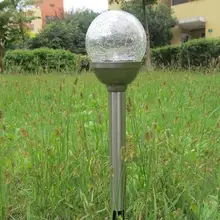 2 шт. Стальной Солнечный светодиодный светильник для газона с краклом, с низким тепловым излучением, с длительным сроком службы, Круглый, для наружного пейзажа, садовый светильник