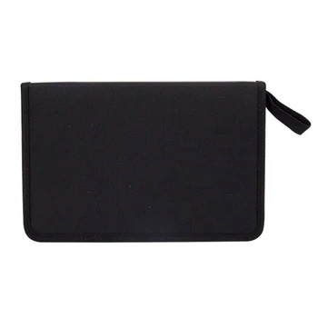 

Black Canvas 48 Holes Pencil Case Profession School Pen Bag Box for Boy Girl Student Art Marker Storage Pouch Stationery