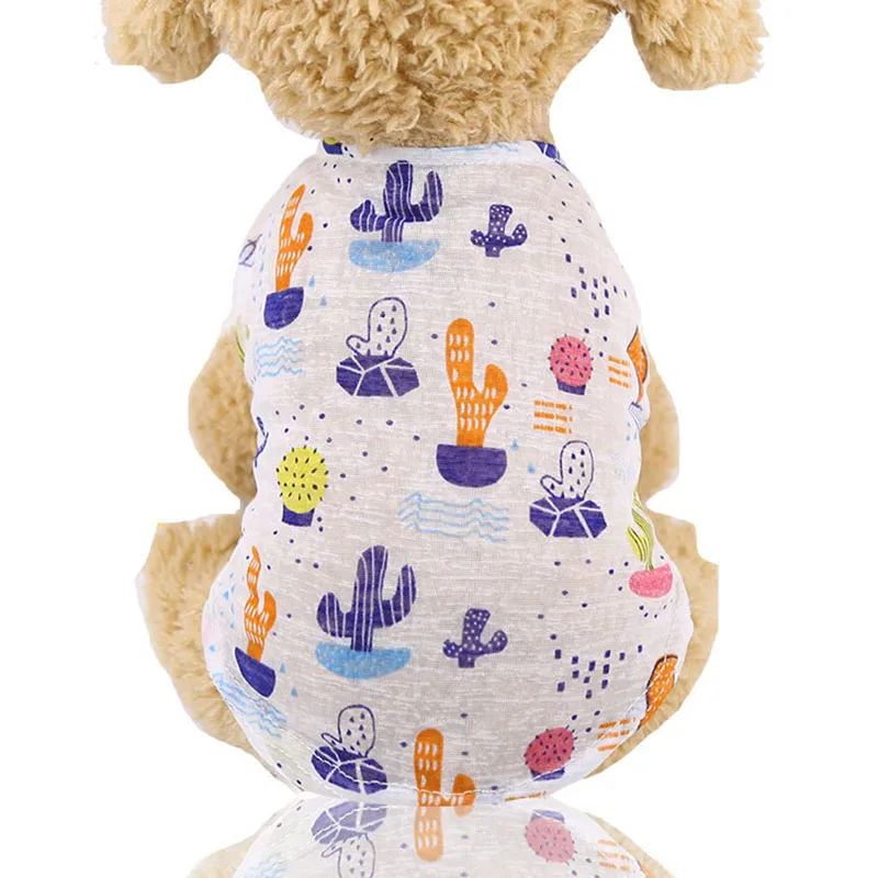 Одежда для домашних животных собак кошек милый жилет с мультяшным принтом