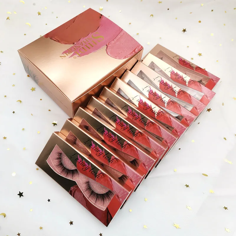 Ресницы Накладные из норки 5/10 пар Длинные ресницы Натурального Волоса | Красота и