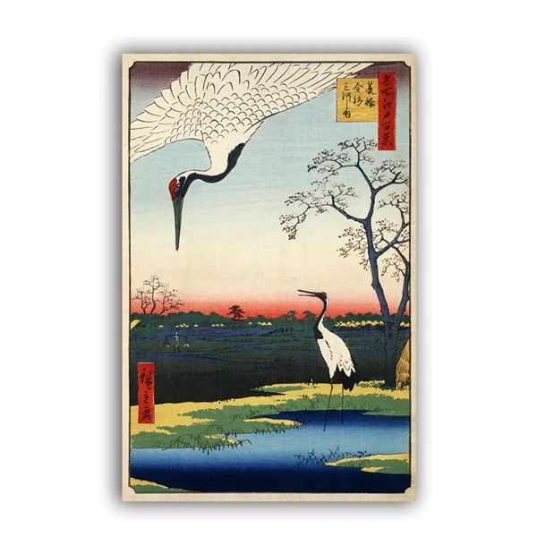 Японский плакат, традиционный пейзаж, плакат, холст, художественный принт, японский стиль, холст, живопись, настенное искусство, картина, домашний Настенный декор