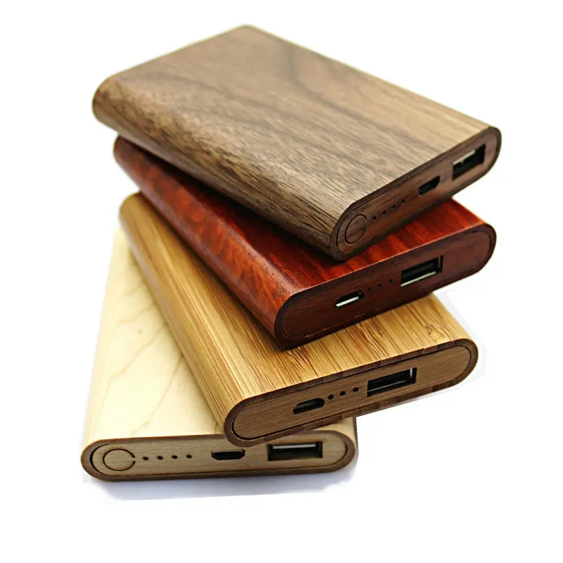 

Wood Mobile Power Logo Customizable Wooden Charger Customizable Logo Polymer Mobile Power Bank Parts