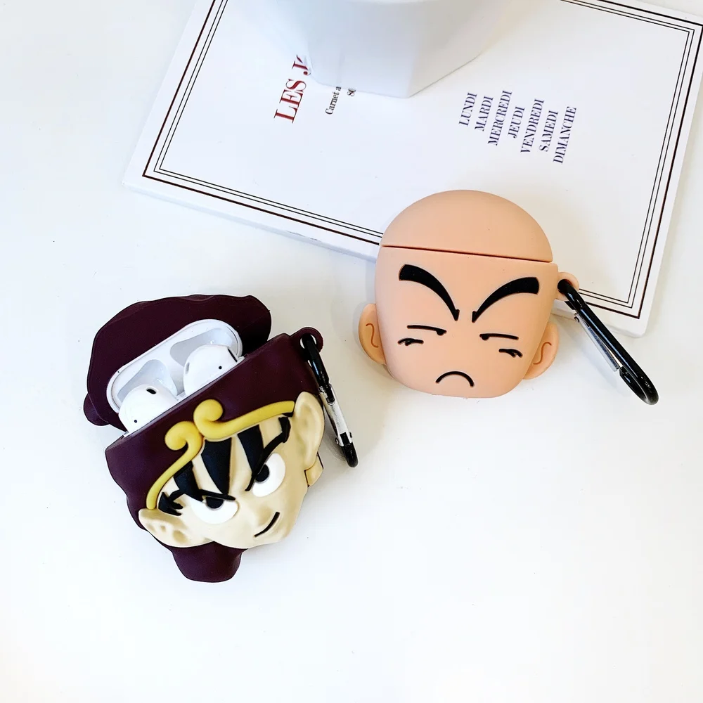 Аниме Dragon Ball Kuririn наушники чехол Piccolo чехол Гоку для AirPods 1 2 Bluetooth гарнитура зарядная коробка классный чехол s с крючком