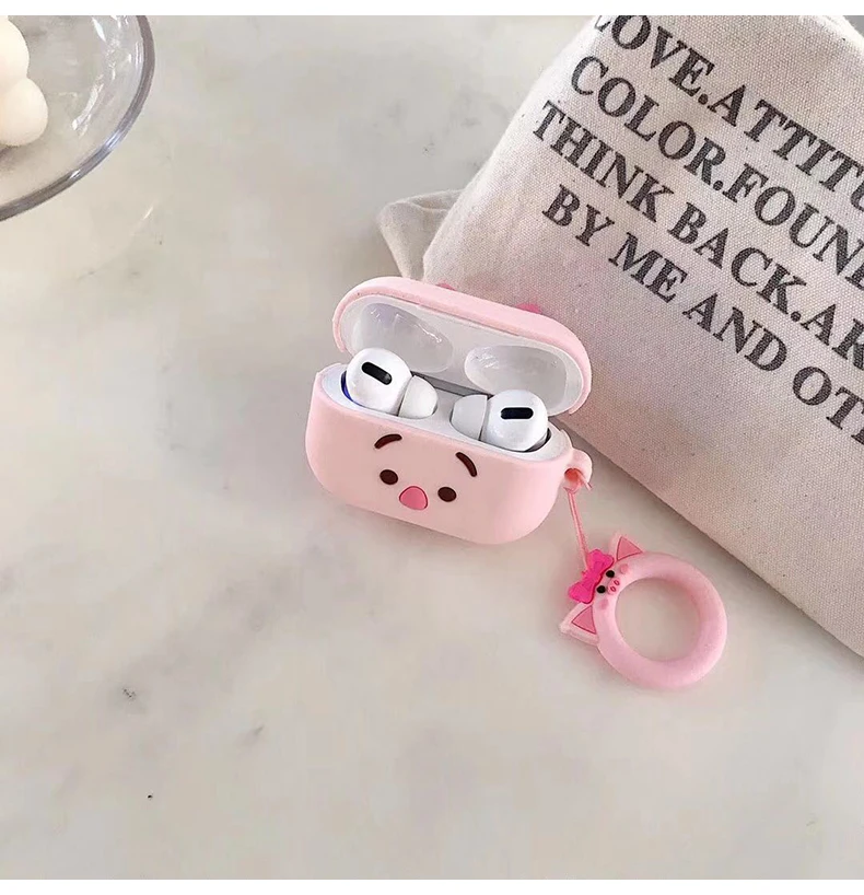 3D чехол для наушников для AirPods Pro силиконовые Милые Мультяшные наушники/EarPods чехол для Apple AirPods Pro 3 чехол с ремешком
