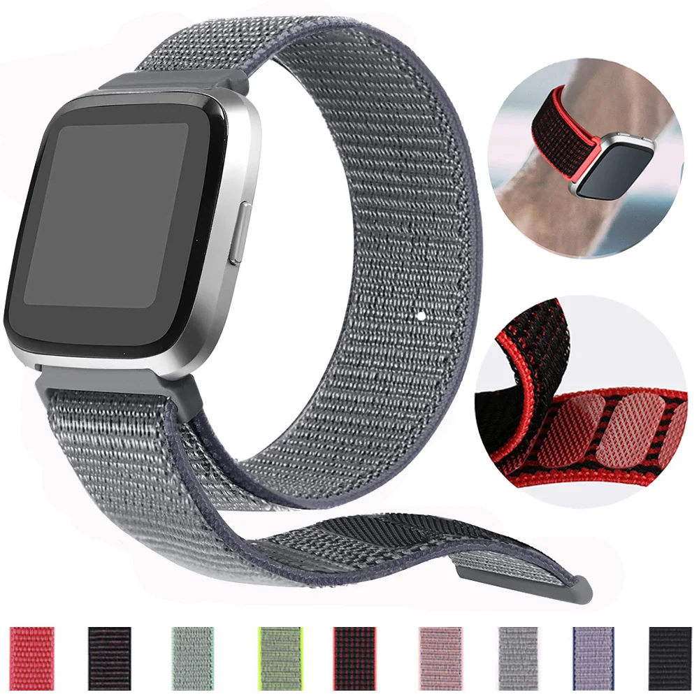 Для Fitbit Versa 2 Band / Тканые нейлоновые часы спортивный ремешок сменный Браслет с