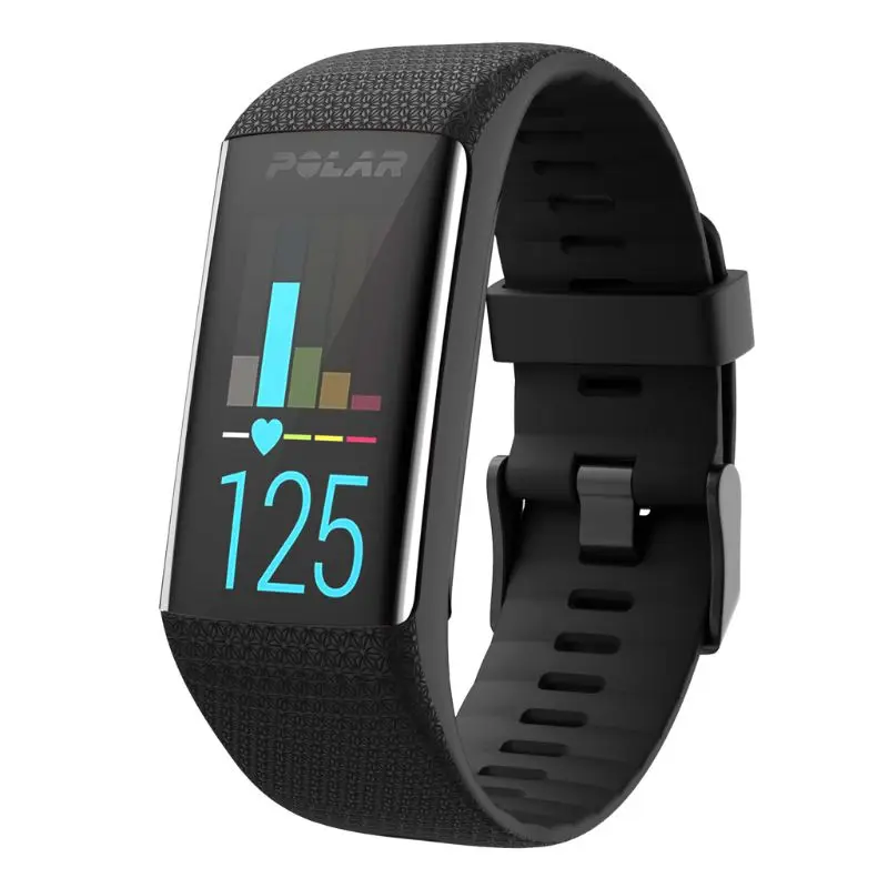 OOTDTY силиконовый ремешок для часов с черной пряжкой для Polar A360 A370