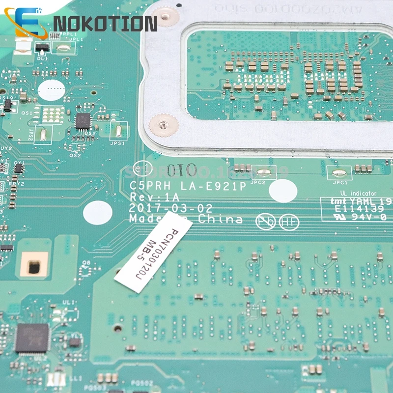 NOKOTION C5PRH LA-E921P MBDUMMY057 основная плата для acer Predator Helios 300 G3-571 SR32Q I7-7700HQ cpu GTX 1060 GPU DDR4