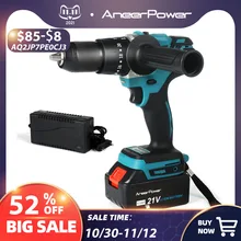 Torque alto brushless 21v chave de fenda elétrica dril pesca no gelo para makita bateria de lítio 13mm chuck impacto sem escova sem fio