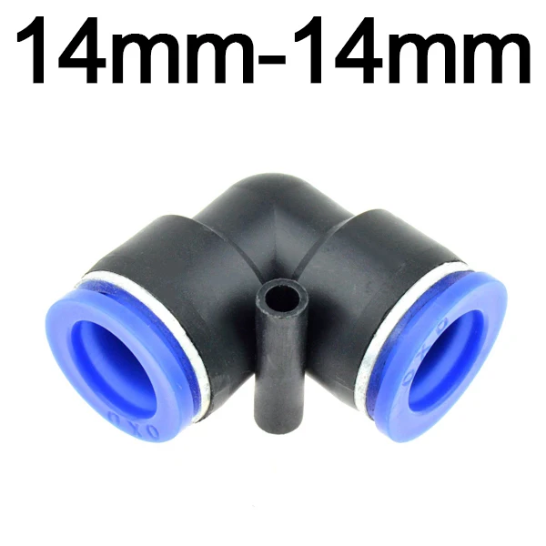 14mm-14mm L-образный локоть 10 мм 8 мм 6 мм 12 мм 4 мм OD шланг одна кнопка Воздушный Пневматический разъем аксессуары пластиковый газовый быстрый разъем - Цвет: 14mm-14mm