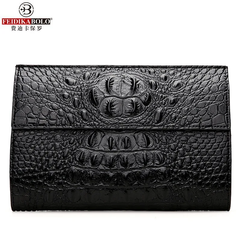 

Men Versitile Fashion Wallet 2018 New Style Crocodile Pattern MEN'S Handbag Multi-functional Business Embossed Clutch Bag