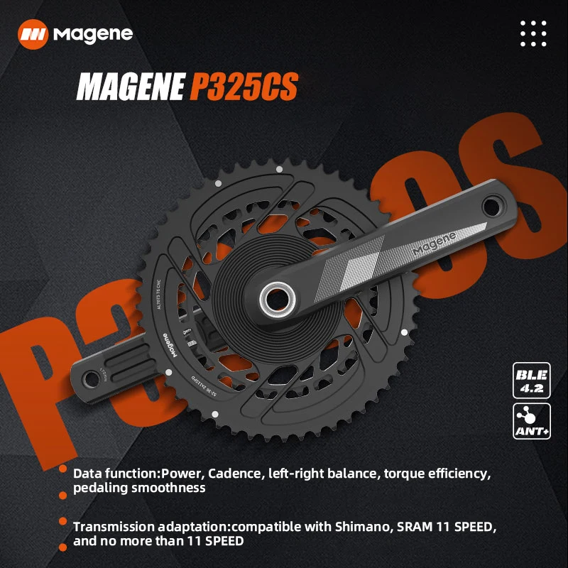 Road Bicycle Power Meter Crank Pedal Cycling Power Meter Pedal Balance Magene P325