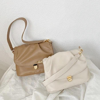 

Casual Solid Color Tote Bags Women Messenger Bag 2020 Designer PU Leather Shoulder Crossbody Bag Lady Large Capacity Satchels