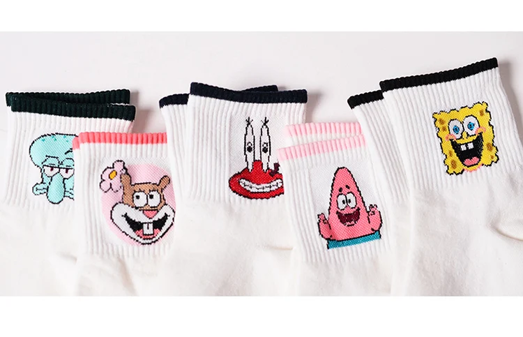 Fashion Cartoon Character Cute Short Socks Women Harajuku Cute Patterend Ankle Socks Hipster Skatebord Ankle Funny Socks Female