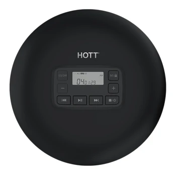 

HOTT CD 204 Portable CD Player, Player with Headphones, Anti-Slip/Shockproof for Home Travel and Car, with LCD Display