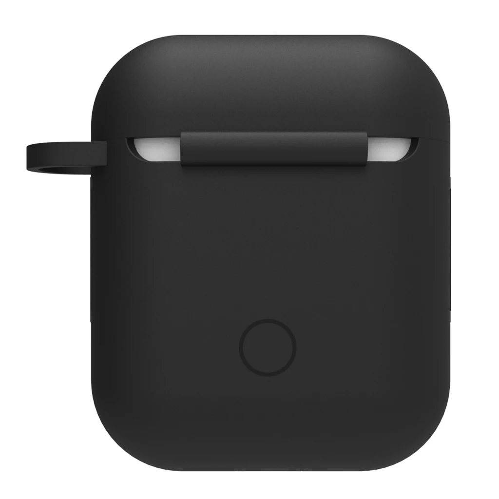 Full Protective Case Cover Portable Silicone Skin with Keychain for Apple Earphone Charging Case Shock-proof scratch resistant