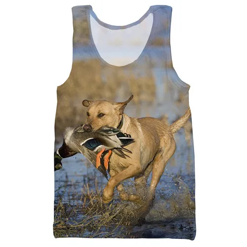 Funny cool hunting 3D printed unisex tank top for men fashion cool summer tank top work out men women tank tops halter tank top - Цвет: 6