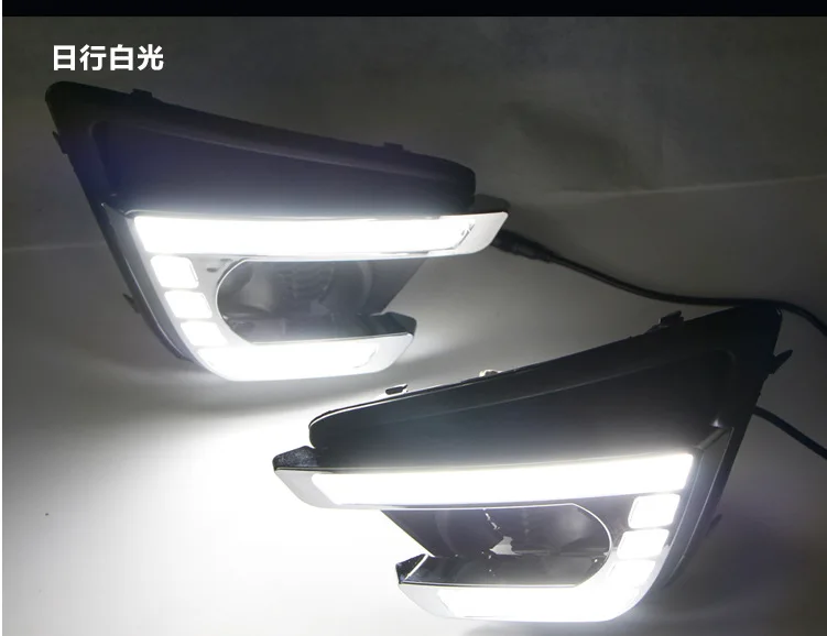 Для Mazda CX-5 CX5 CX 5 2012 2013 дневные ходовые огни светильник светодиодный DRL Противотуманные фары дальнего светильник s Желтый Поворотная сигнальная лампа