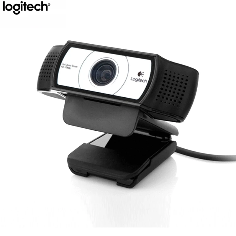 Черный logitech C930C HD Smart 1080P камера Garle линза Zeiss веб-Камера с 4-кратное цифровое приближение ноутбука Настольный компьютер Камера - Цвет: Черный