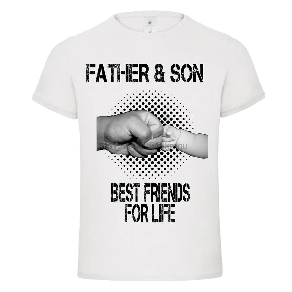 father son best friends for life fist punch fathers day gift MENS tee t SHIRT 100% cotton shirt tops wholesale |
