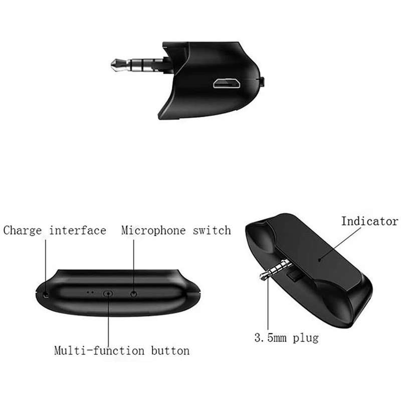 3 5mm Bluetooth Headset o Adapter Receiver Wireless Gaming Headphone TWS for Sony PS4