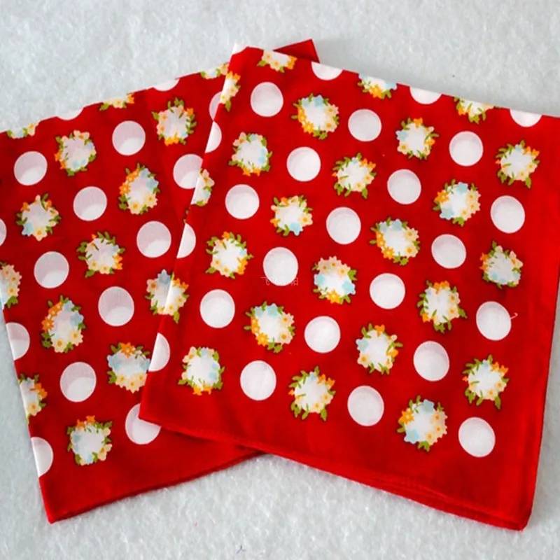  Ladies Printed Handkerchief Cotton Handkerchief 40 * 40CM 5Pcs/Lot