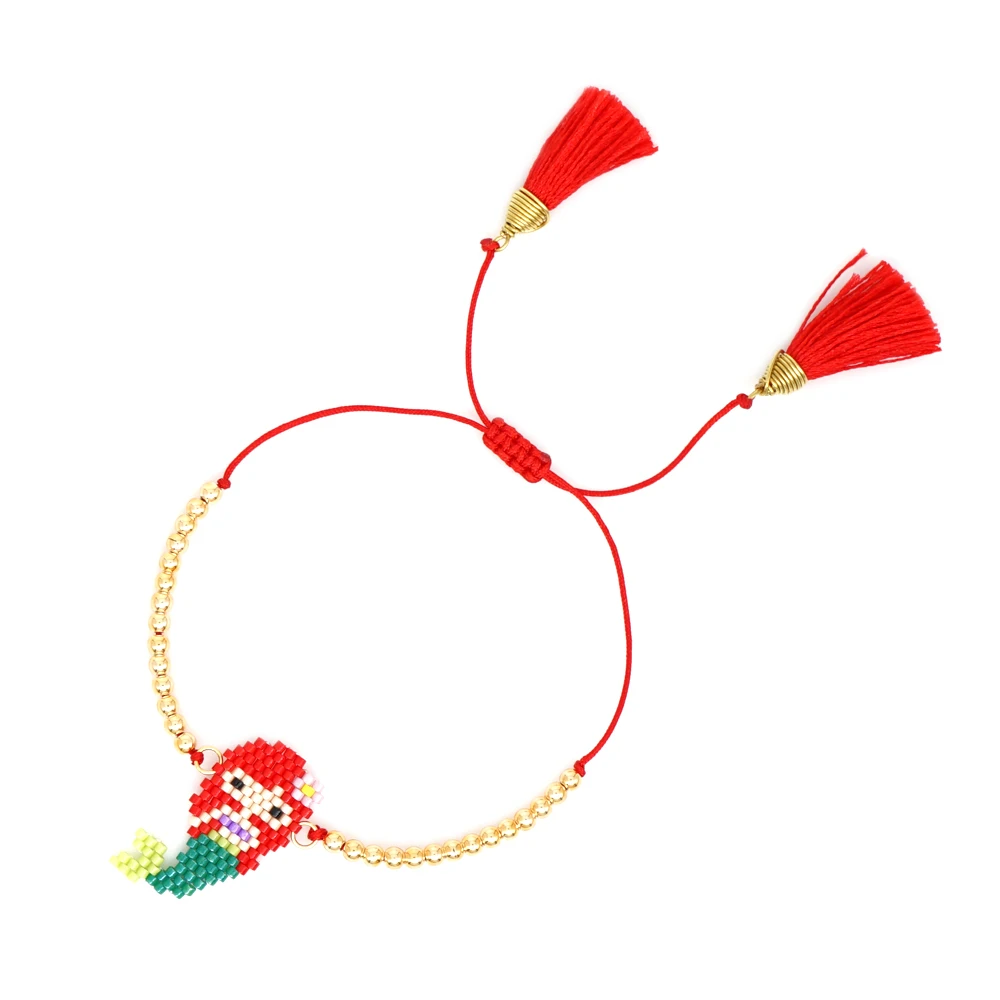 Go2boho браслет Русалка MIYUKI Браслеты Для женщин Pulseiras Mujer Moda ручной работы ребенка, ювелирное изделие для девочек в богемном стиле с бисером ручной работы
